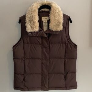 L L Bean Goose Down Vest EUC